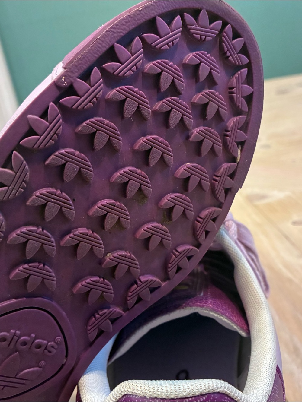 adidas Women’s Light Lavender and Deep Purple Samoa Sneakers - Picture 10 of 10